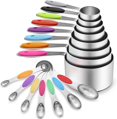 metal measuring cups spoon set